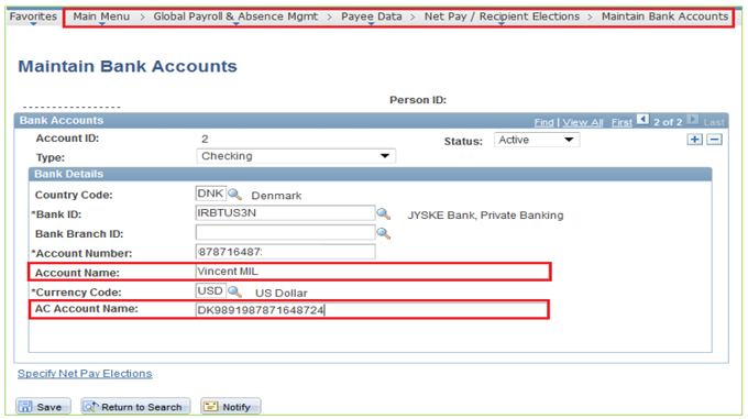 No beneficiary on bank account?